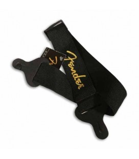 Correia Fender para Guitarra com Logo Amarelo