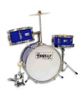 Bateria Júnior Honsuy 10800 com Prato e Pedal Azul