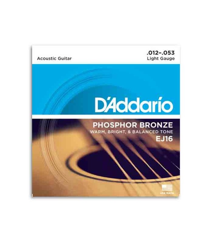 Jogo
de Cordas DAddario EJ16 012 Guitarra Acústica Phosphor Bronze