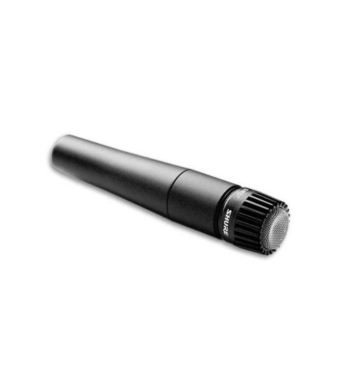 Foto a 3/4 do microfone Shure SM57-LCE