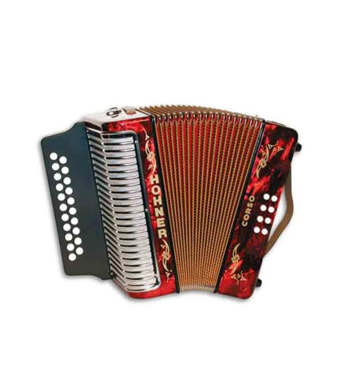 Concertina Hohner 8 Baixos 4 vozes 3 vozes 3 Registos Corso 1600 3