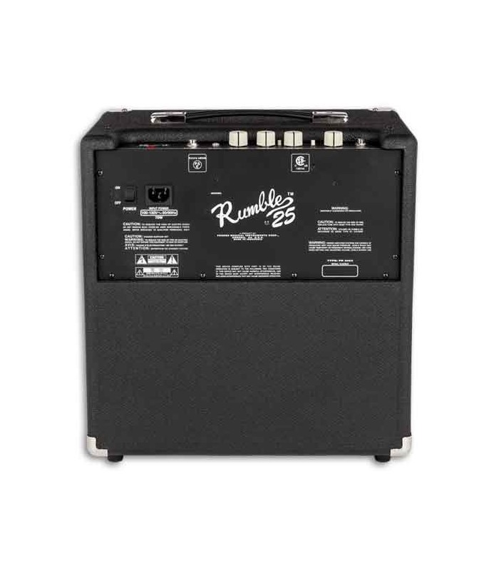 Back photo of amplifier for bass Fender Rumble 25