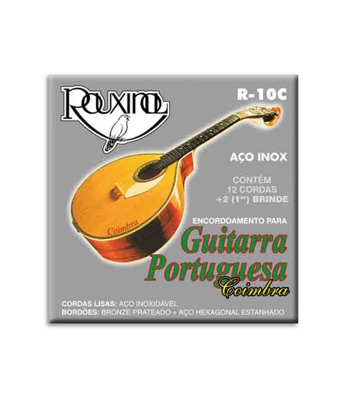 Jogo de Cordas Rouxinol para Guitarra Portuguesa Coimbra Aço Inox R10C