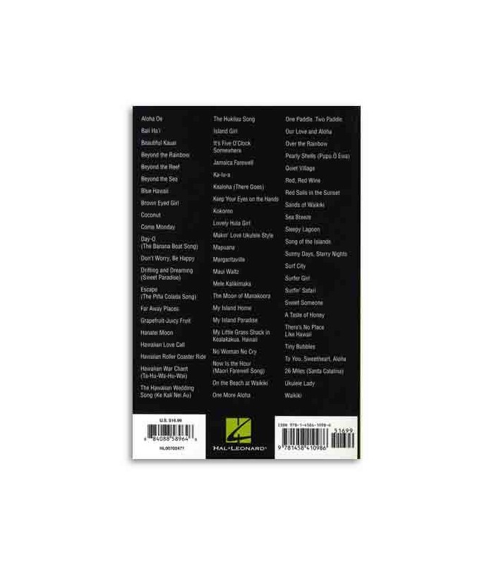 Book Ukulele Chord Songbook Island Songs HL00702471