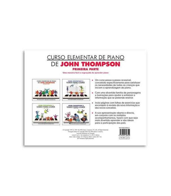 Book Music Sales Thompson Curso Elementar de Piano Parte 1 ML2502