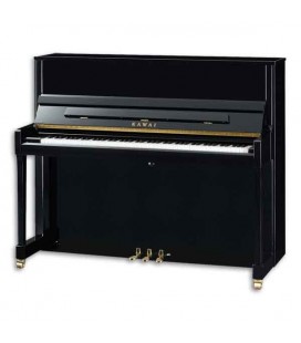 Foto a 3/4 del piano vertical Kawai K-300