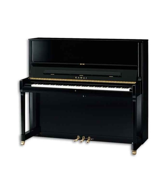 Kawai Upright Piano K 500 130cm Polished Black 3 Pedals