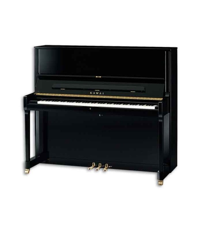 O piano vertical Kawai K 500 tem a altura aumentada para 130cm