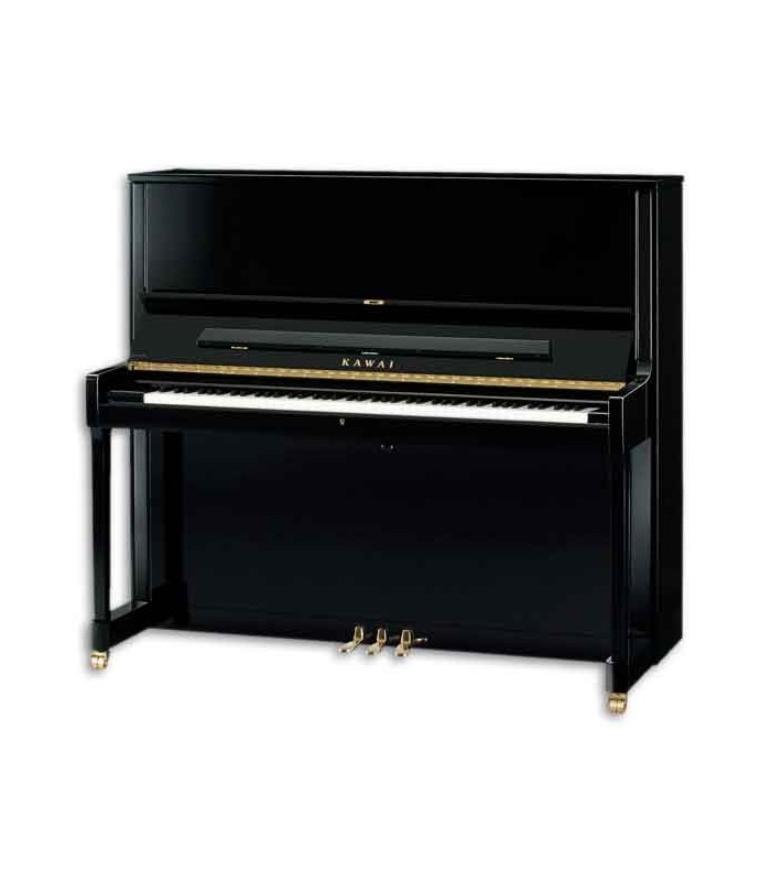Piano Vertical Kawai K 600 134cm Preto Polido 3 Pedais