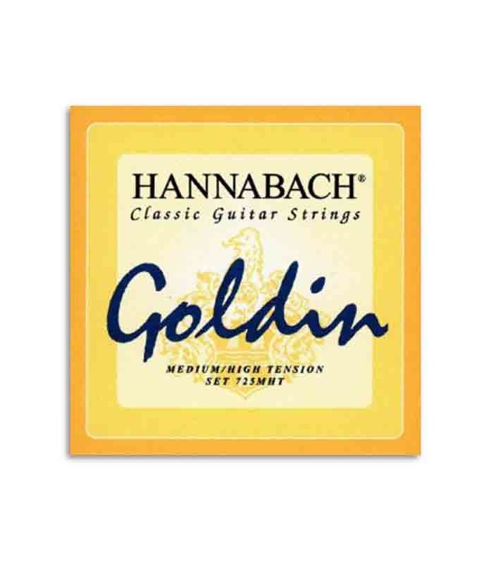 Jogo de Cordas Hannabach Goldin E725MHT para Guitarra Clássica Nylon Tensão Média Alta