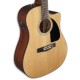 Photo of Fender Electroacoustic Guitar Dreadnought CD 60SCE Natural body right rotatin