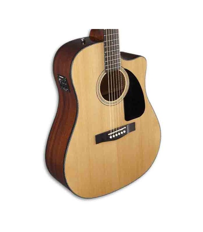 Photo of Fender Electroacoustic Guitar Dreadnought CD 60SCE Natural body right rotatin