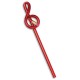 Agifty treble clef thaped pencil model B1021 with red finish
