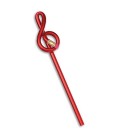 Agifty treble clef thaped pencil model B1021 with red finish
