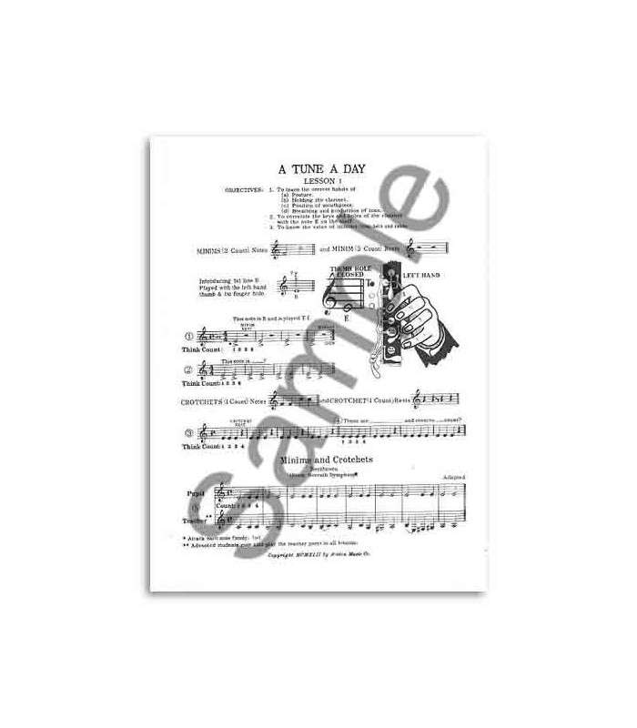 Music Sales Book BM10108 Tune a Day Clarinet 1