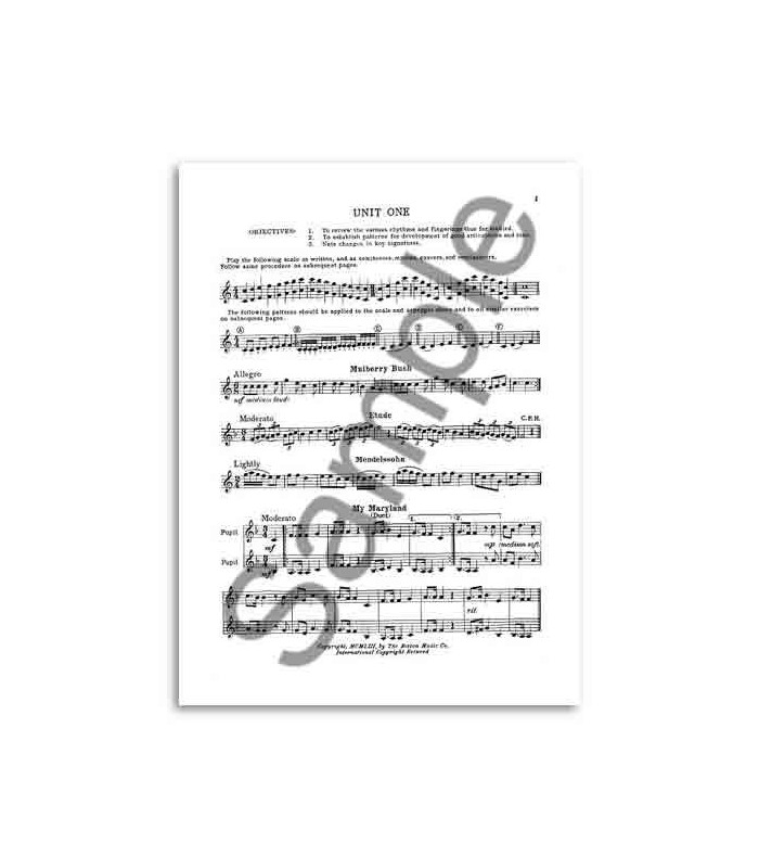 Livro Music Sales BM10116 Tune a Day Clarinet Book 2