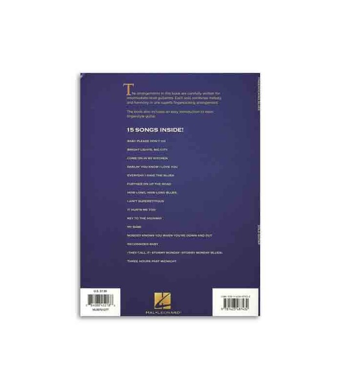 Livro Music Sales HL00701277 Fingerpicking Blues 15 Songs