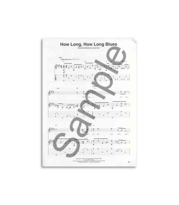 Livro Music Sales HL00701277 Fingerpicking Blues 15 Songs