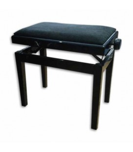 Banco para Piano Discacciati KD20 Preto Polido Retangular Regulável Preto