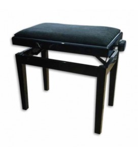 Discacciati Piano Bench KD20 Polished Black Rectangular Adjustable Black