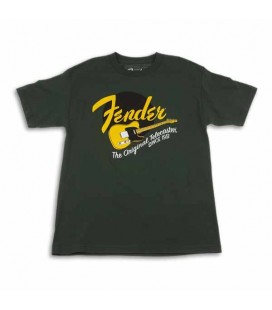 T Shirt Fender Verde Original Tele Size M