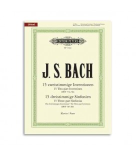 Livro Editions Peters EP11422 Bach Invenções Parte II e Sinfonias Parte III