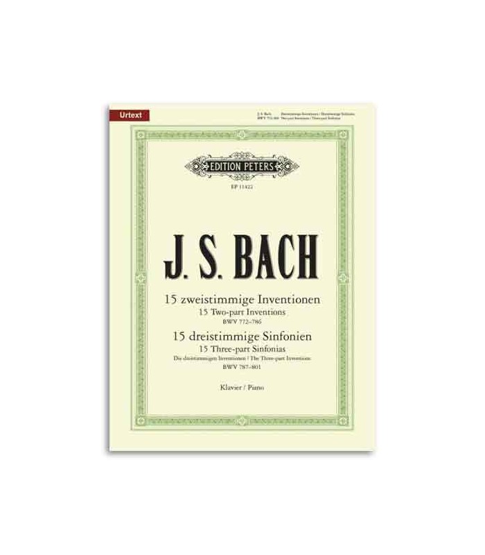 Libro Editions Peters EP11422 Bach Invenciones Parte II y Sinfonías Parte III