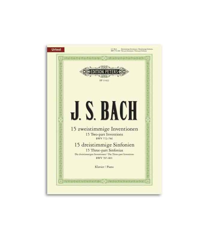Livro Editions Peters EP11422 Bach Invenções Parte II e Sinfonias Parte III