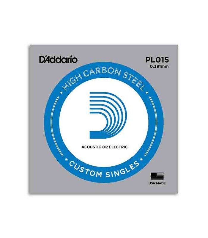 Daddário Electric or Acoustic Guitar Individual String 015 Steel