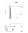 Piano de Cauda Kawai GL 30 166cm Preto Polido 3 Pedais