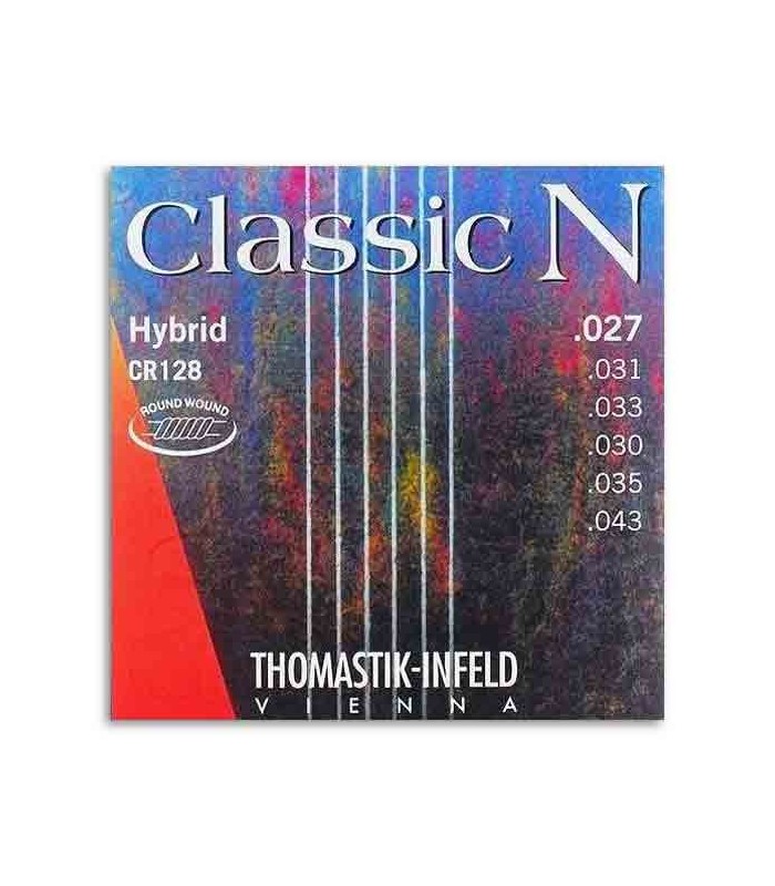 Foto de la embalage de las cuerdas Thomastik Classic N Hybrid CR128