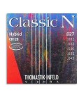 Foto da embalagem das cordas Thomastik Classic N Hybrid CR128