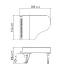 Piano de Cauda Kawai GX 3 188cm Preto Polido 3 Pedais