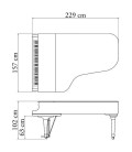 Piano de Cauda Kawai GX 7 229cm Preto Polido 3 Pedais