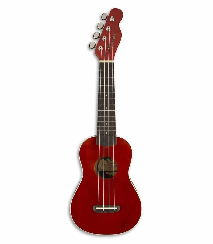 Foto del ukulele soprano Fender Venice Cherry
