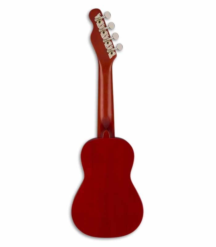 Back of ukulele soprano Fender Venice Cherry