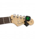 Front photo of Fender Chromatic Tuner FT-1 in an electric guitar head 