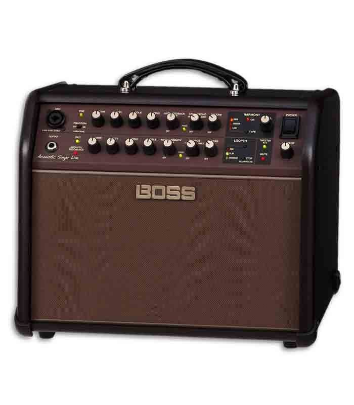 3/4 photo of amp Boss ACSLIVE 60W Acoustic Singer Live