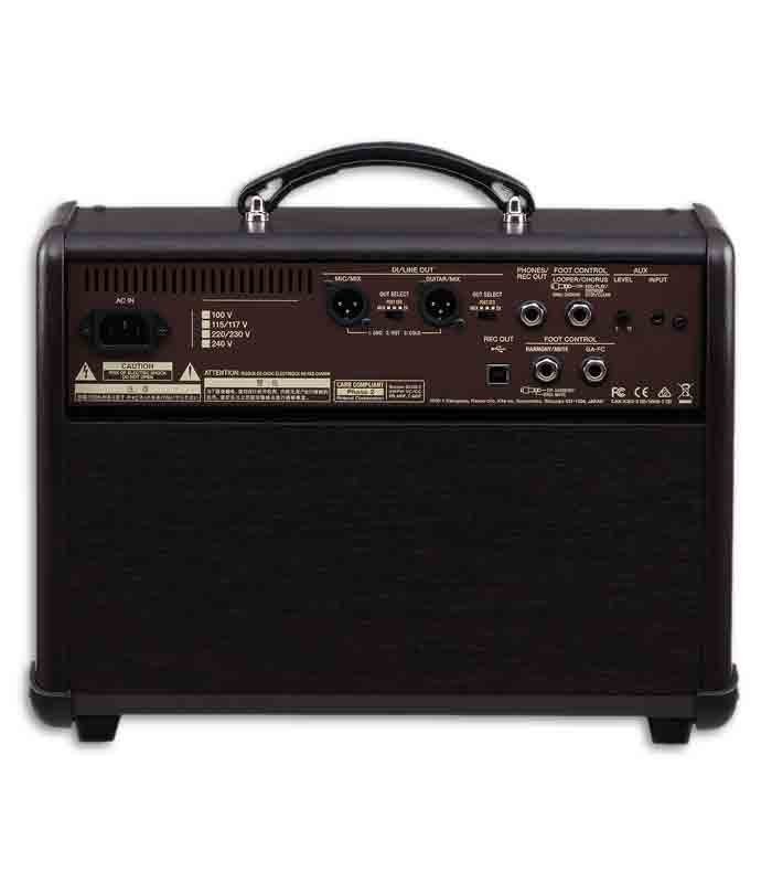 Rear photo of amp Boss ACSLIVE 60W Acoustic Singer Live 