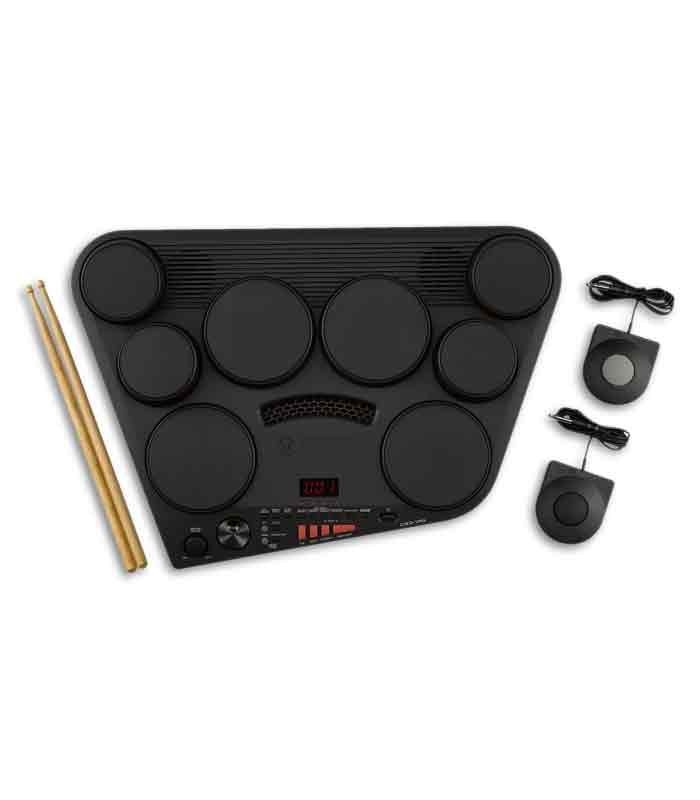 Photo of Digital Drums Yamaha DD-75 with accessories