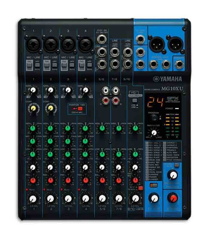 Top photo of Yamaha mixing console MG10UX