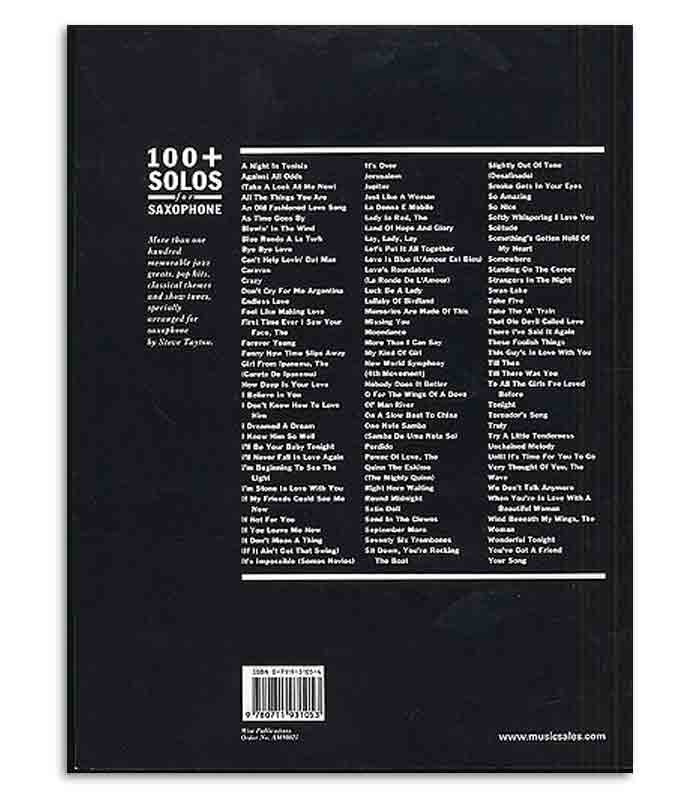Music Sales Book AM90025 100+ Solos for Saxophone