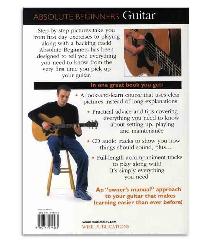 Livro Music Sales AM92615 Absolute Beginners Guitar Book CD