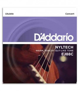 Jogo de Cordas DAddario EJ88C para Ukulele Concerto