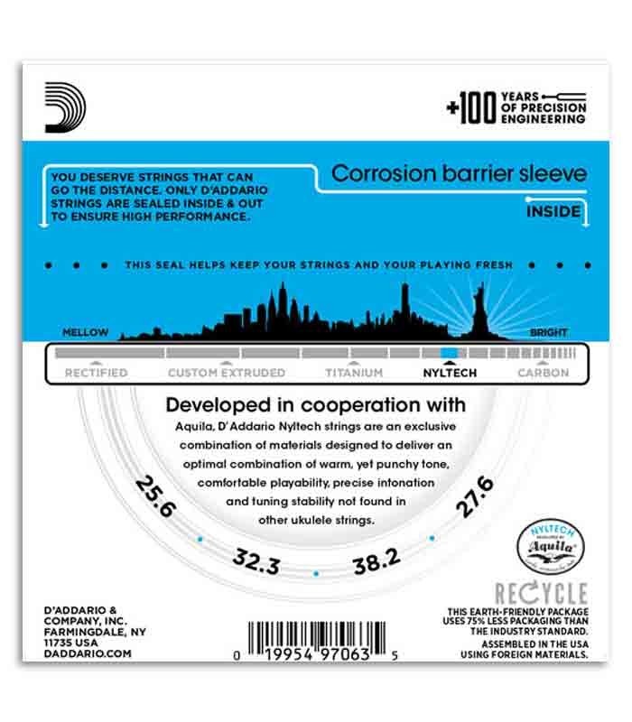 Daddário Tenor Ukulele String Set EJ88T