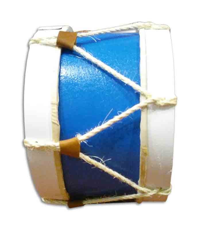 Foto lateral do bombo MMG 25cm azul