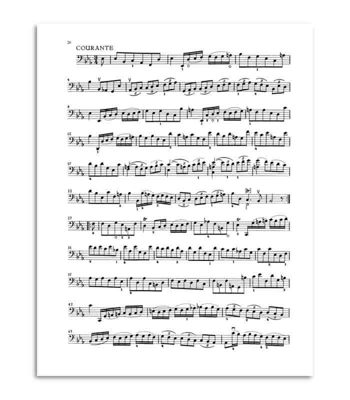 Other sample page of book 6 Suites for Cello Solo