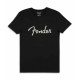 T Shirt Fender Preta Fender Logo Size XL