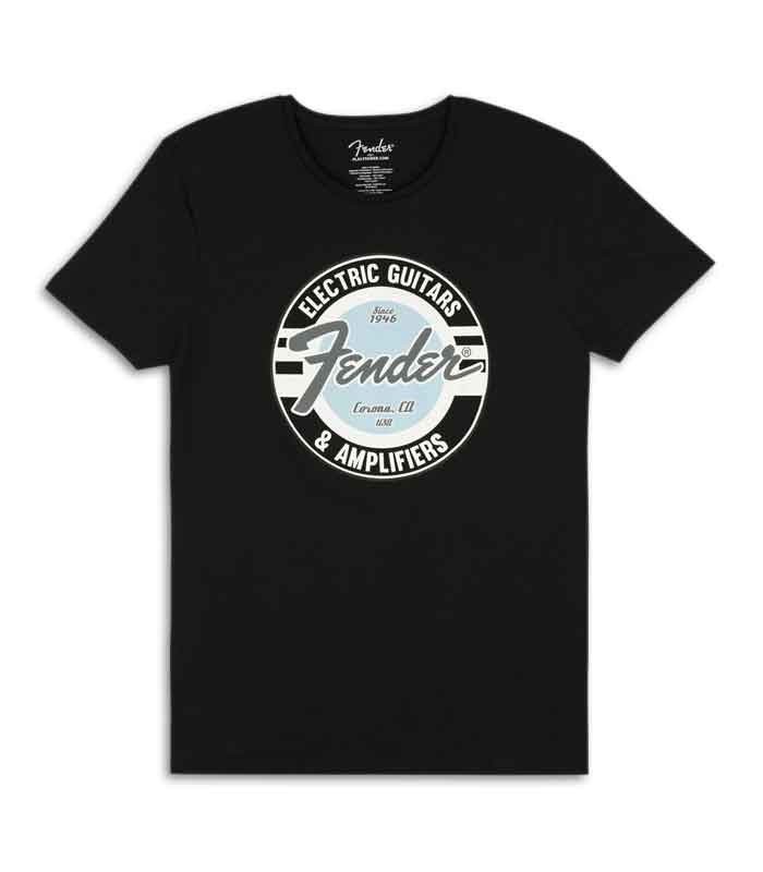 T Shirt Fender Preta G and A Logo Size XL