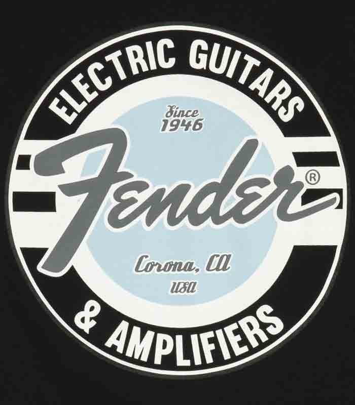 Camiseta Fender Negra G and A Logo Size XL